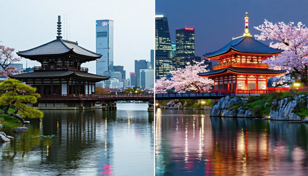 traditional vs modern tokyo